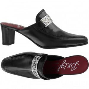 Brighton Tour Mule Boots Black Size 8.5